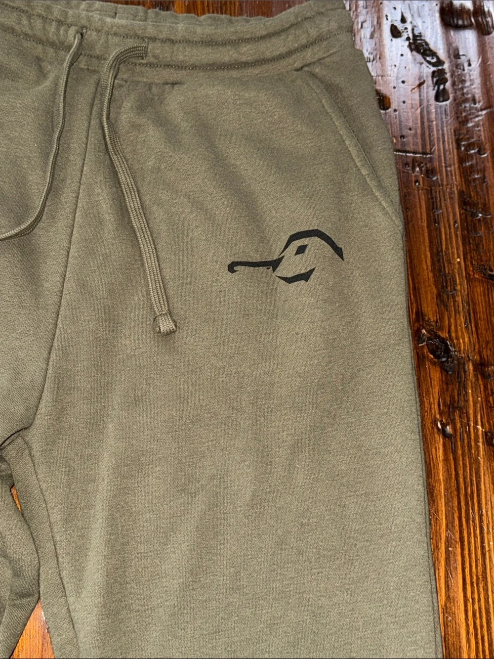 DUX WATERFOWL CO OLIVE GRN DRAWSTRING WAIST CUFFED ANKLES SIDE PKTS/BK PKT ZIP - Picture 4 of 15